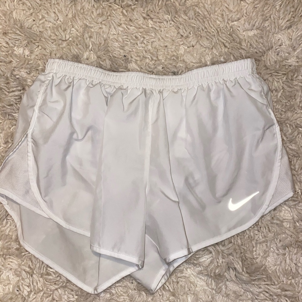 White nike athletic shorts